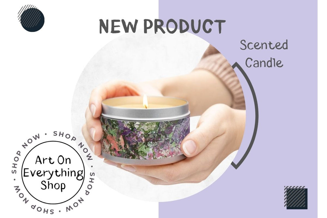 NEW in the ArtOnEverythingShop: Scented Tin Candle