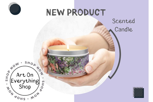 NEW in the ArtOnEverythingShop: Scented Tin Candle