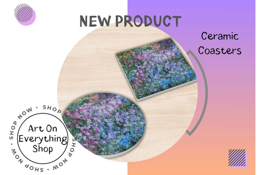 NEW Ceramic Coasters in the ArtOnEverythingShop