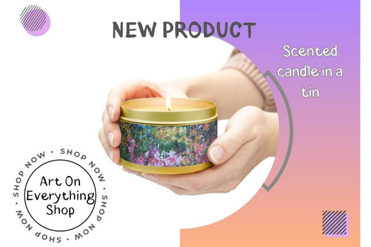 NEW Scented Candle in a Tin in the ArtOnEverythingShop