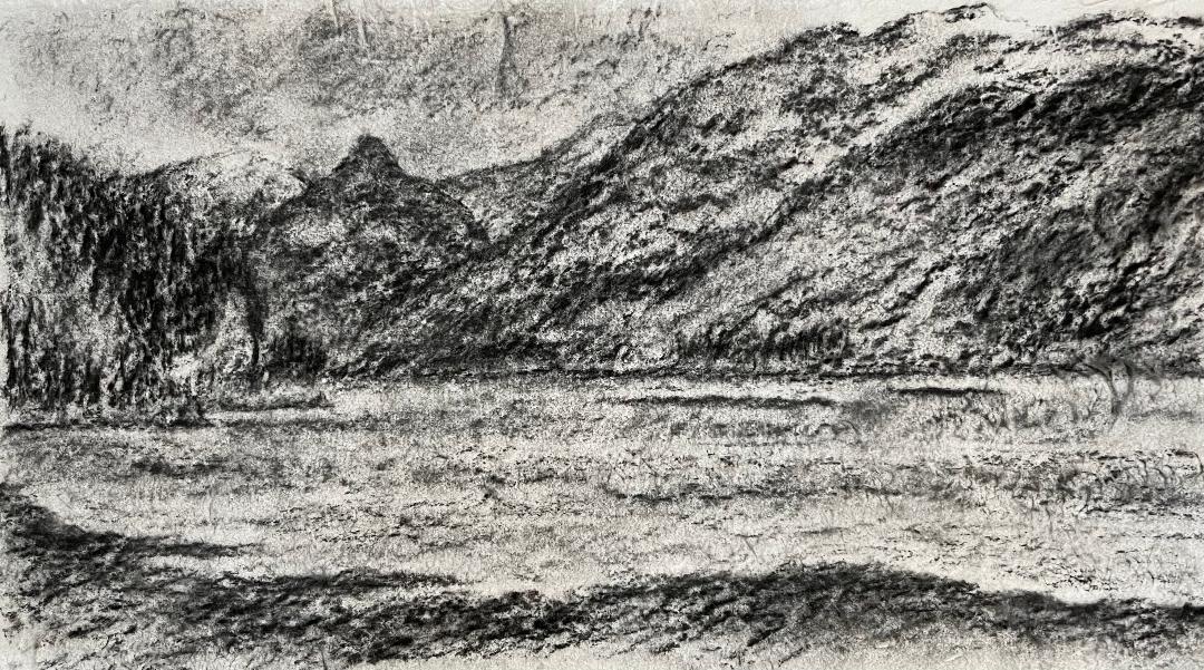 Loch Duich towards the Five Sisters of Kintail from Eilean Donan Castle